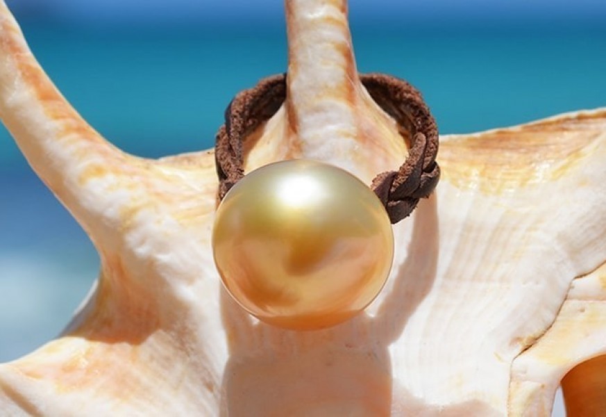 Bague avec perles d'Australie | Kalinas Perles