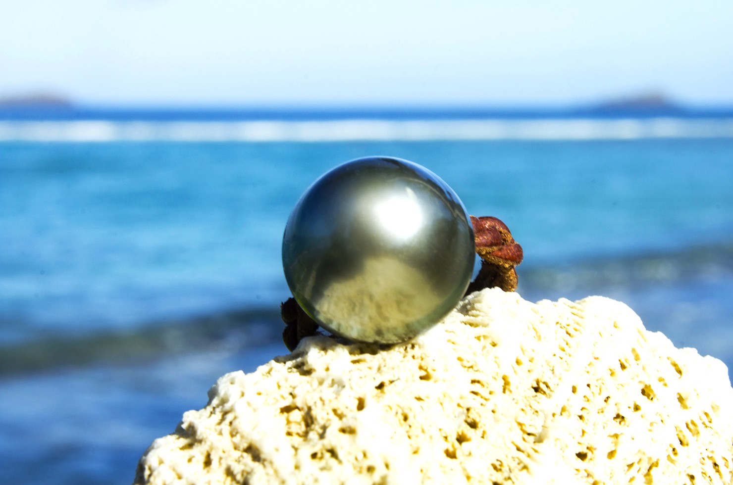 Bague tressée et perle de Tahiti - 14.5mm