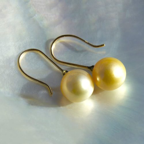 Boucles d'oreilles perles d'Australie