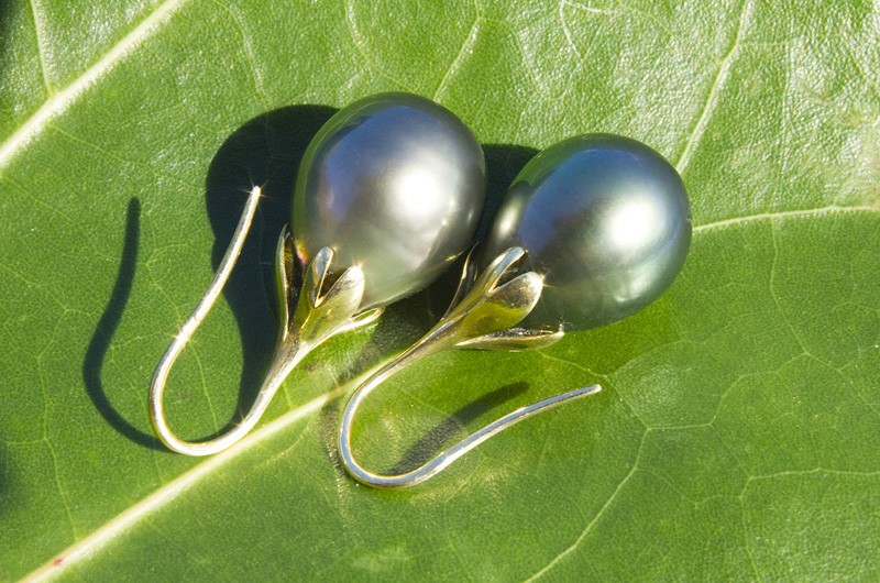 Boucle d'oreilles perles de Tahiti - 11.5 mm