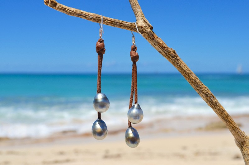 Boucles d'oreilles 4 perles de Tahiti