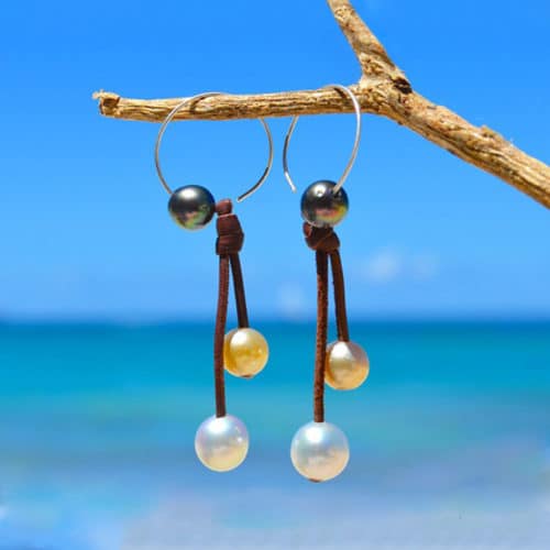 Boucles d'oreilles Créoles - Perles multicolore