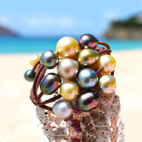 Bracelet 16 perles multicolores