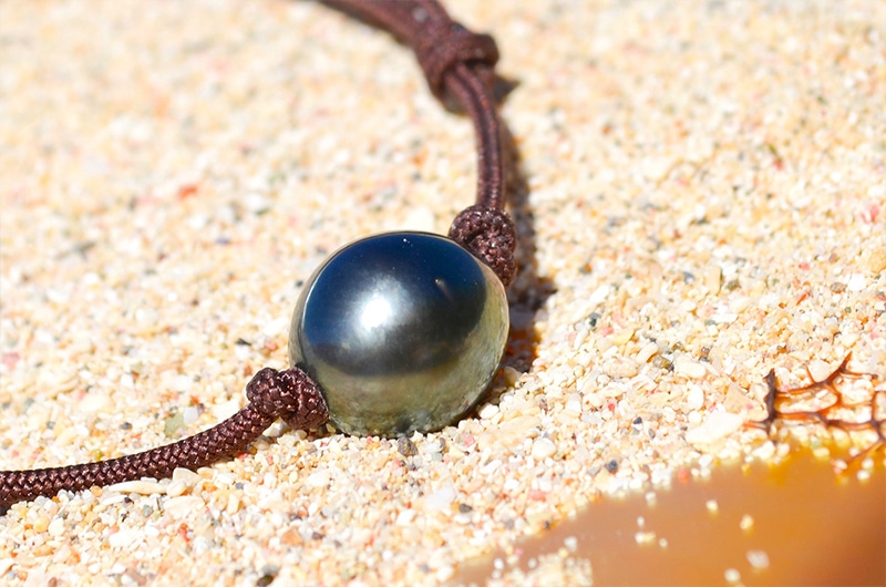 Bracelet ajustable une perle de Tahiti (10mm)