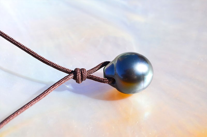 Collier pendentif perle de Tahiti - 13mm
