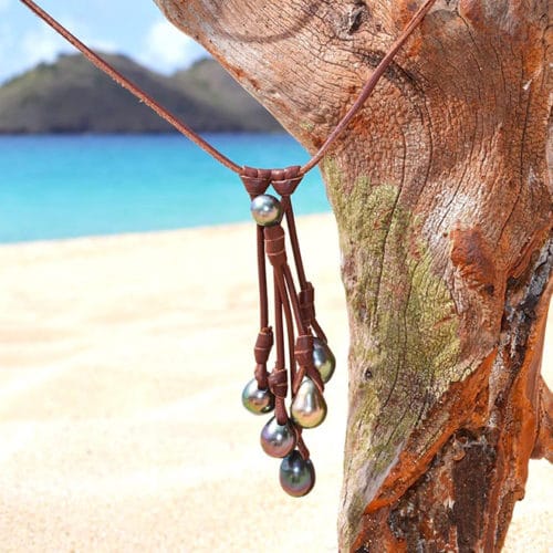 Grape Necklace 7 Tahitian Pearls