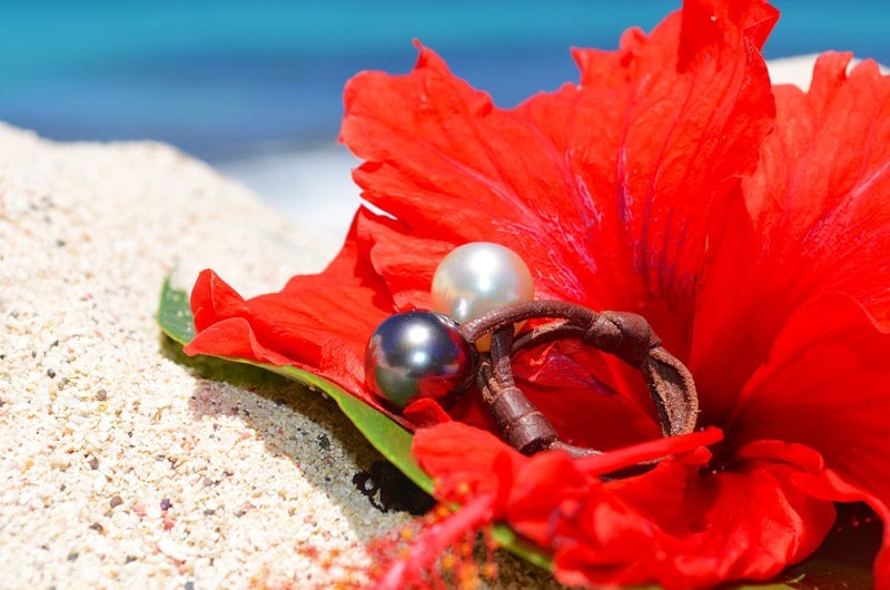 You & me ring tahitian, australian pearls - 11mm