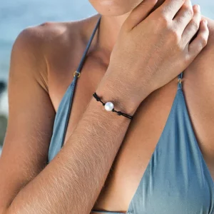 Adjustable Semi Round Freshwater Pearl Bracelet