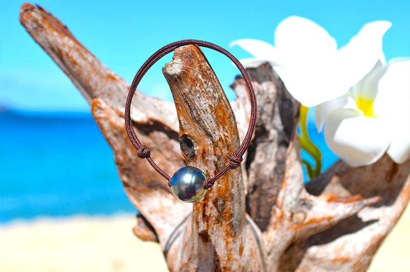 produit: Adjustable bracelet 1 Tahitian Pearl (12mm)