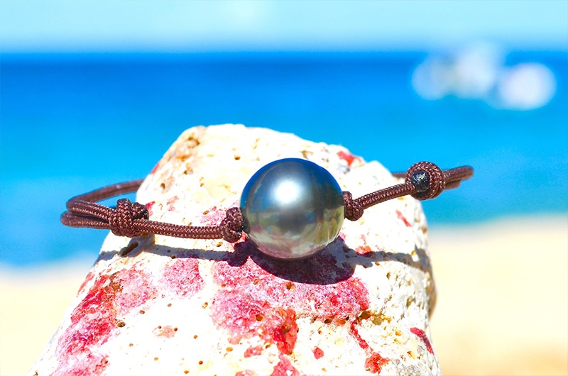 produit: Adjustable bracelet 1 Tahitian Pearl (12mm)