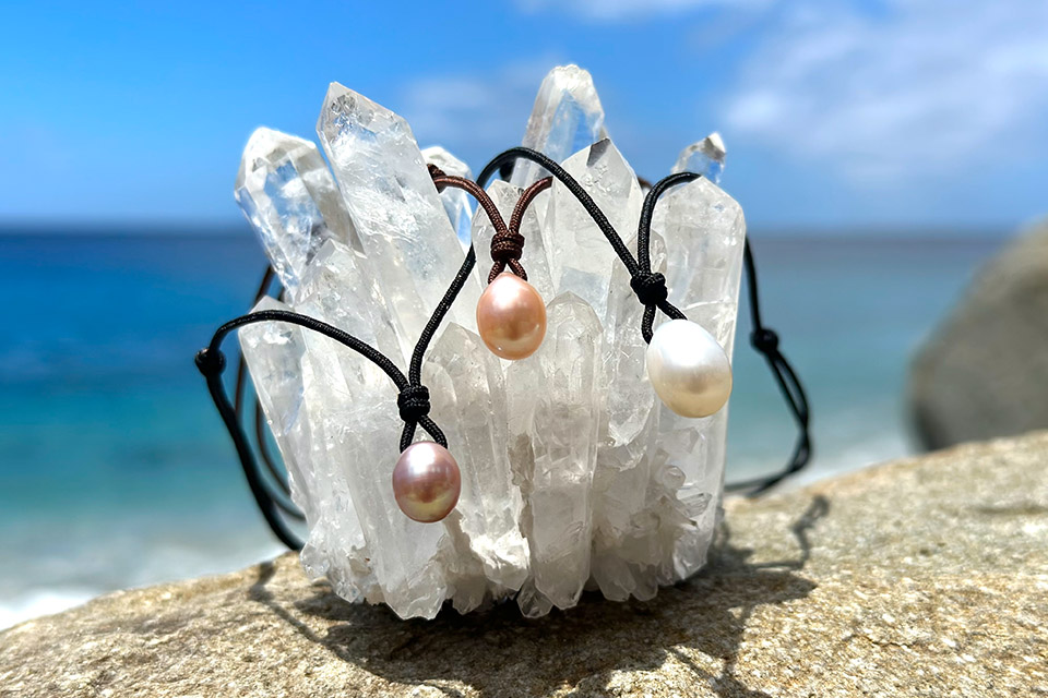 produit: Adjustable freshwater pearl drop necklace Customizable