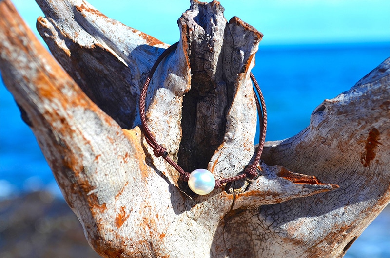 produit: Australian White Pearl Adjustable Bracelet (8,5mm)