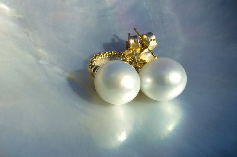 produit: Australian White Pearl Earrings