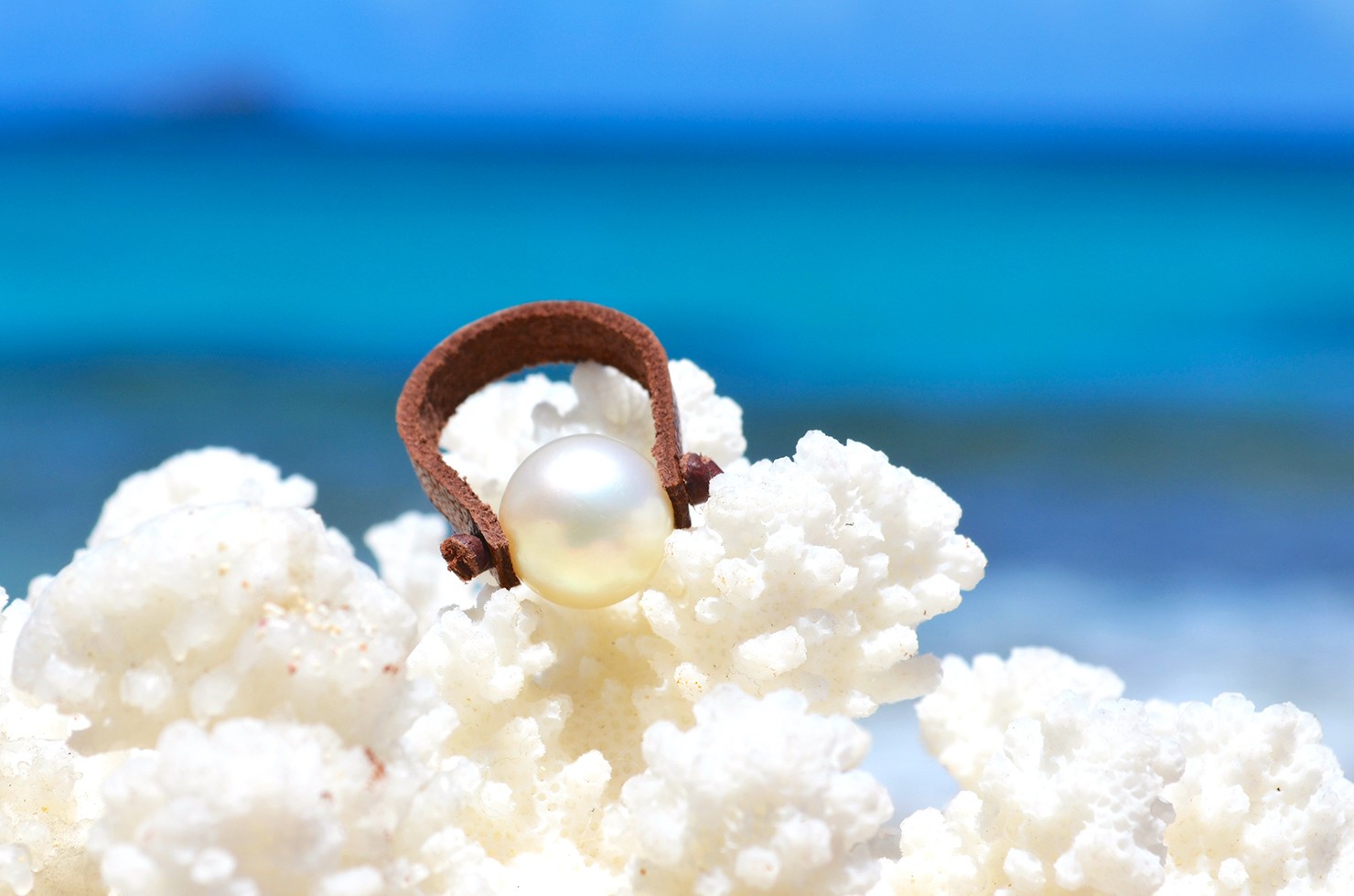 produit: Bague 1 perle d'Australie blanche (12mm)