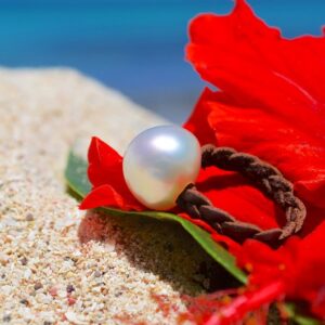 Braided 15 mm Australian Pearl Ring, second view