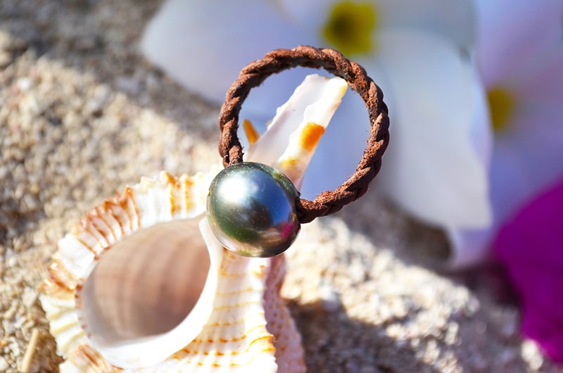 produit: Braided Ring 1 Tahitian Pearl (12,5mm)