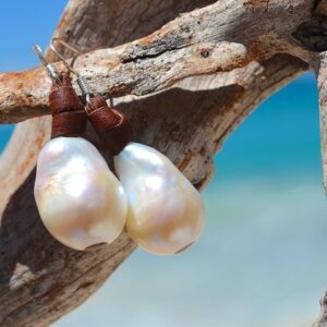 Freshwater Pearl Earrings, second view