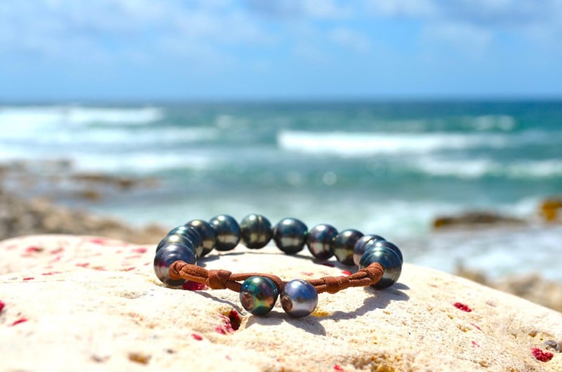 produit: Bracelet 1 row of 12 Tahitian pearls (11mm)