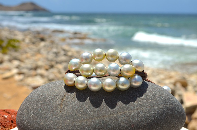 produit: Bracelet 3 rangs 20 perles d'Australie