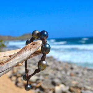 Bracelet with 5 Baroque Tahitian Pearls, second view