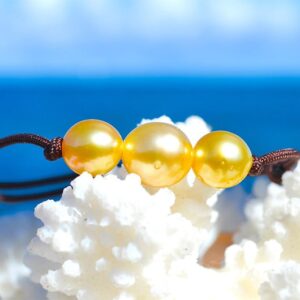 Bracelet Ajustable 3 Perles d’Australie 8,5mm, seconde vue