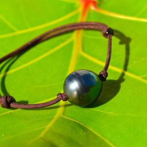 Adjustable 13 mm Circled Tahitian Pearl Bracelet, second view
