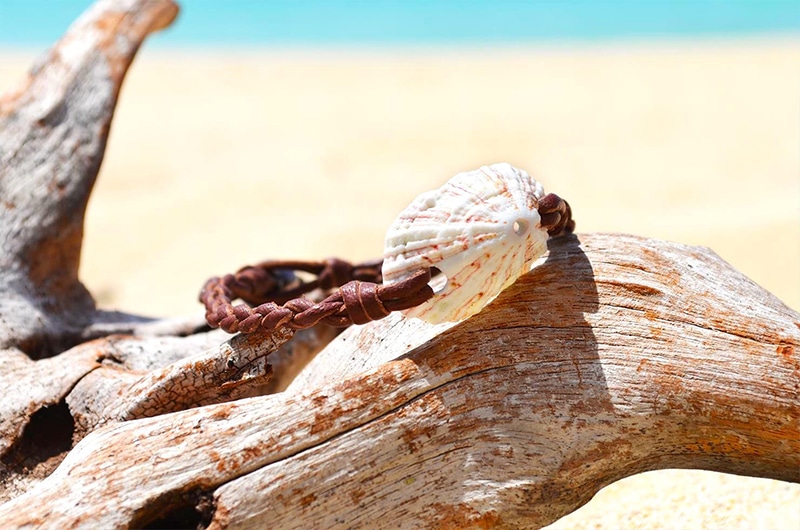 produit: Bracelet coquillage blanc et perle de Tahiti