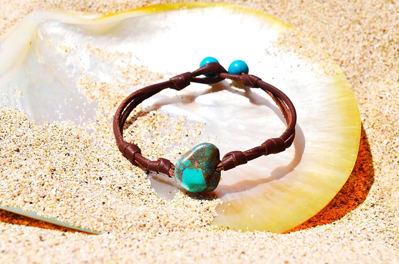 produit: Bracelet pépite de turquoises