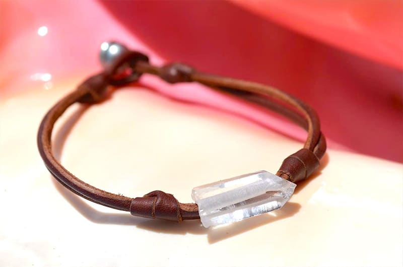 produit: Bracelet perle de Tahiti et cristal de roche