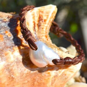 Bracelet Tressé Une Perle d’Eau Douce, seconde vue