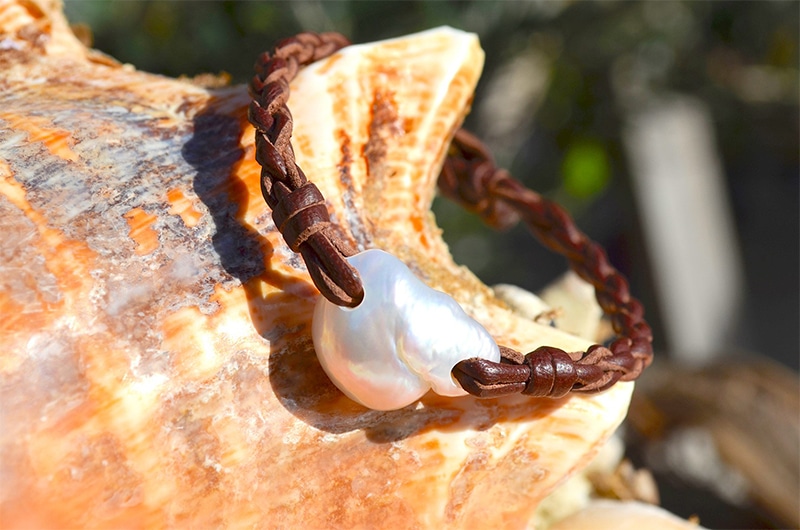 produit: Bracelet tressé une perle d'eau douce