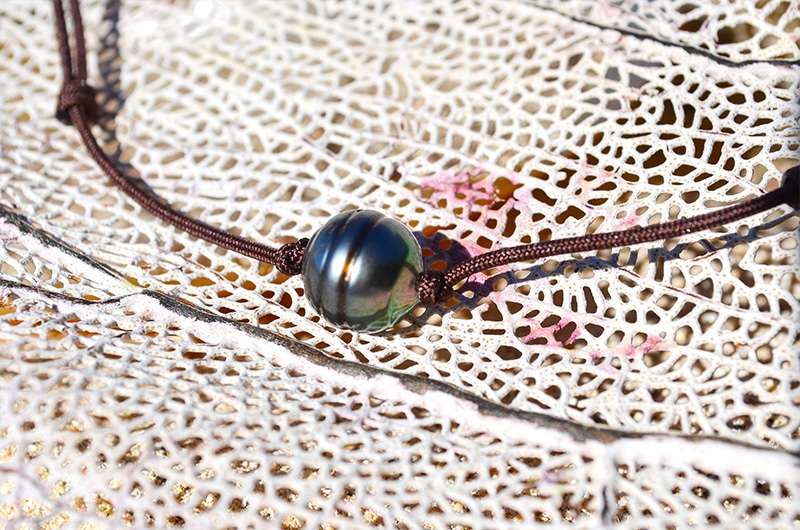 produit: Chocker Necklace 1 Tahitian Pearl (11mm)