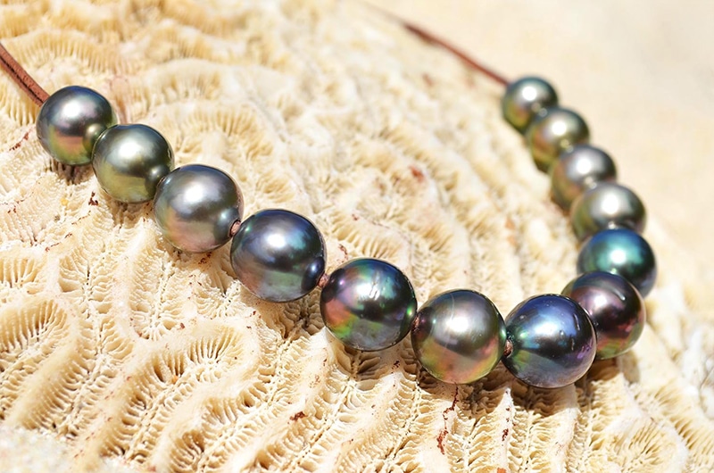 produit: Chocker Necklace 14 Tahitian Pearls