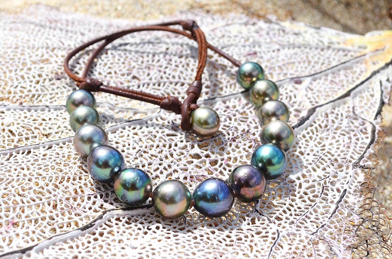 produit: Chocker Necklace 14 Tahitian Pearls