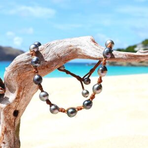 Collier Bracelet 17 Perles de Tahiti, seconde vue