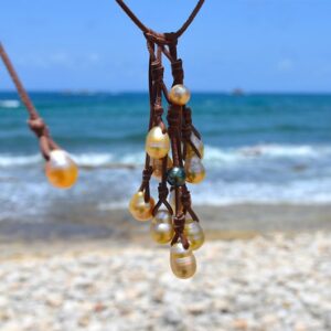Grape Necklace With 10 Australian Pearls, second view
