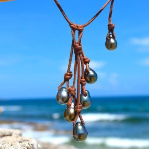 Collier Grappe 6 Perles de Tahiti, seconde vue