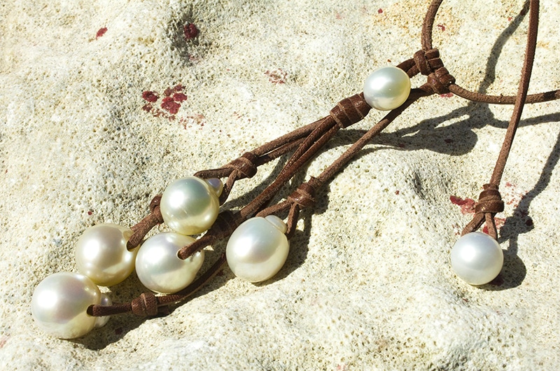 produit: Collier grappe 7 perles d'Australie