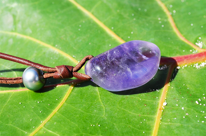 produit: Ajustable Amethyst Pendant Necklace