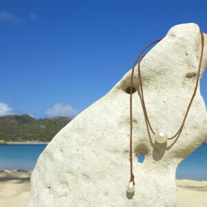 Choker Necklace with White Australian Pearls, second view