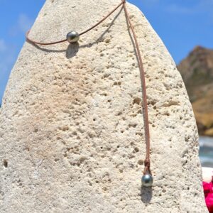 Collier Ras Du Cou 1 Perle Ronde De Tahiti 11mm, seconde vue
