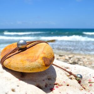Chocker Necklace 1 Round Tahitian Pearl 13mm, second view