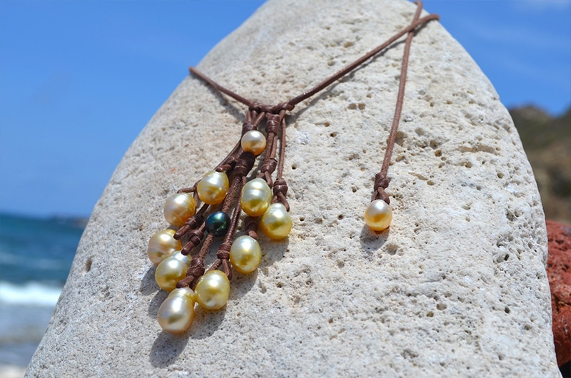 produit: Grape Necklace 10 Australian Pearls