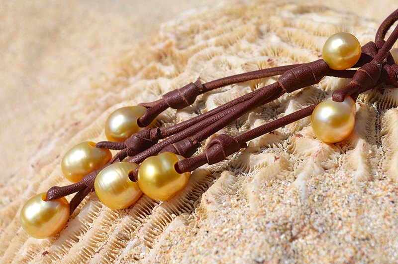 produit: Grape Necklace 7 semi-baroque Autralian Pearls