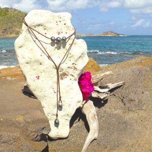 Sautoir Et Ras Du Cou 5 Perles De Tahiti, seconde vue