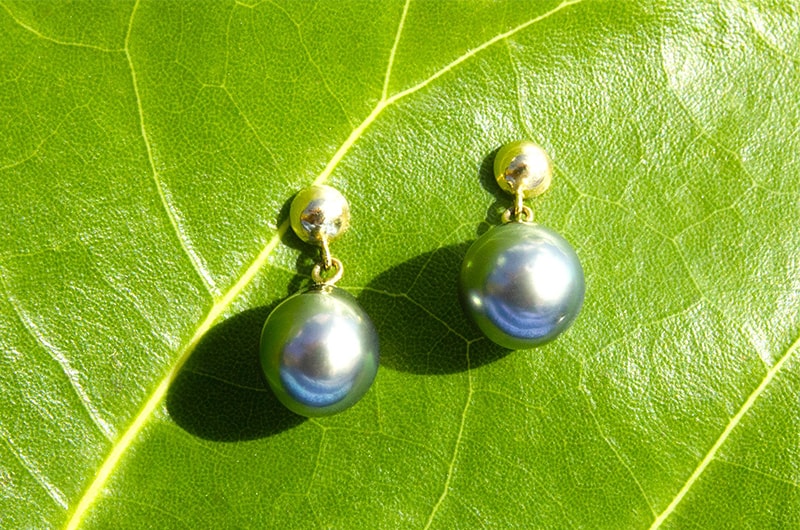 produit: Tahitian Pearl Earrings (9,5mm)