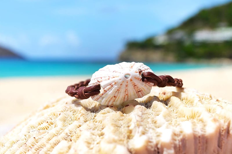 produit: White shell bracelet and Tahitian pearl