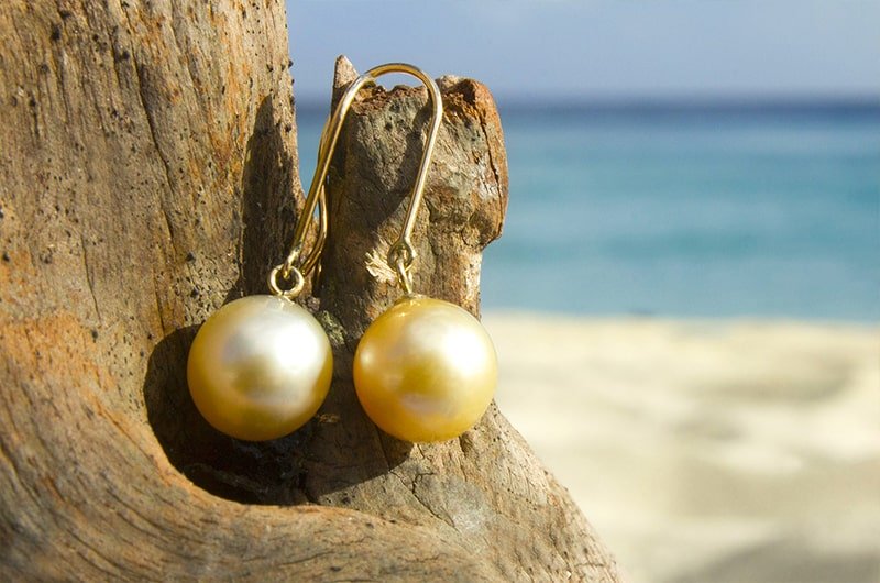 produit: Boucles d'oreilles perles d'Australie