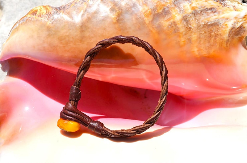 produit: Bracelet tressé ambre