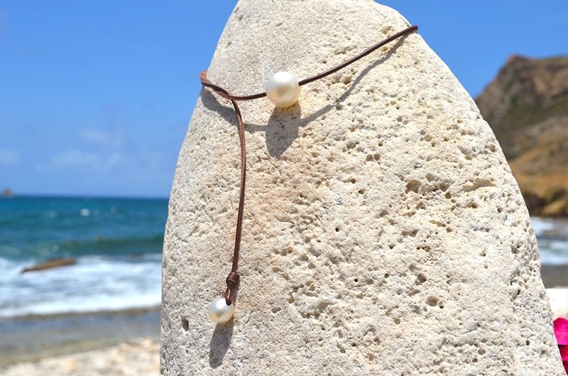 produit: Collier 1 perle d'Australie blanche